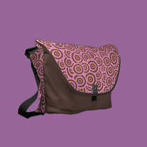 Rose et cercles de Brown rétros sacs messenger