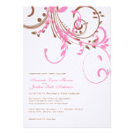 Rose et faire-part de mariage floral de Brown doub