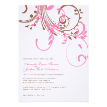 Rose et faire-part de mariage floral de Brown doub