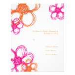 Rose et fleurs sauvages oranges épousant RSVP Invitations Personnalisées