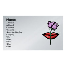Rose et lèvres de pourpre modèles de cartes de visite