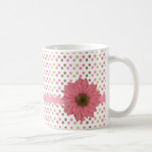 Rose et marguerite de Brown Mug À Café