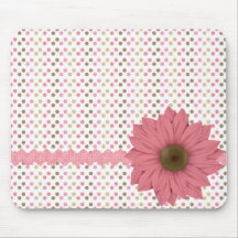 Rose et marguerite de Brown Tapis De Souris