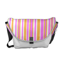 Rose et orange barre le sac messenger sacoche