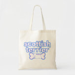 Rose et sac fourre-tout bleu à Terrier d'écossais