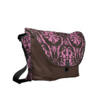 Rose et sac messenger à Rickshaw de damassé de Bro Besace