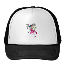 Rose féerique d'ange avec le chapeau de baguette m casquette de camionneur