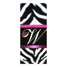 ROSE, fuchsia BLANC NOIR POURPRE de MONOGRAMME de  Cartons D'invitation Personnalisés