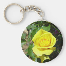 Rose jaune 4 floraux porte-clefs