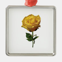 Rose jaune décorations de noël