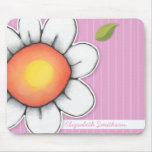 Rose Mousepad de joie de marguerite Tapis De Souris