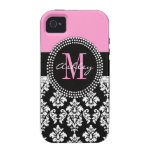 Rose noir de monogramme de Coque-Compagnon de l'iP
