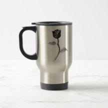 Rose noire tasse