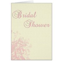 Rose nuptiale d'Ecru de douche Carte De Vœux