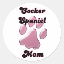 Rose Pawprint - autocollant de maman de cocker