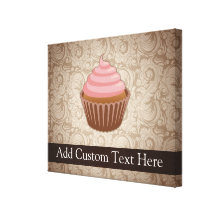 Rose/petit gâteau de Brown Toiles Tendues Sur Châssis