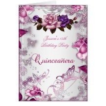 Rose rose blanc de pourpre de 15ème invitation de  cartes