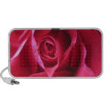 Rose rouge haut-parleur notebook