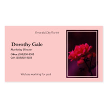 Rose rouge simple cartes de visite professionnelles
