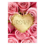 Rose RSVP l'épousant floral de rose Cartes De Visite Professionnelles
