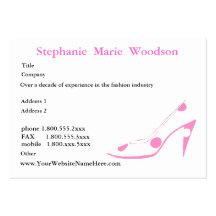 Rose social de chaussure de talon haut de mise en  cartes de visite professionnelles