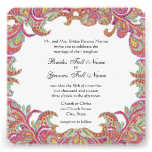 Rose vintage de Paisley, framboise et mariages de  Faire-parts
