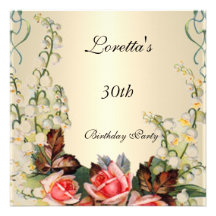 Roses assez floraux victoriens d'invitation