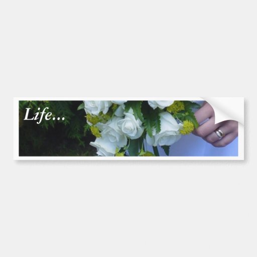Roses blancs de bouquet de mariage adhésif pour voiture