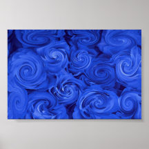 Roses bleus affiches