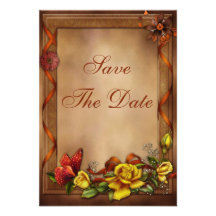 Roses & Butterfly Baby Shower Save the Date Invitation