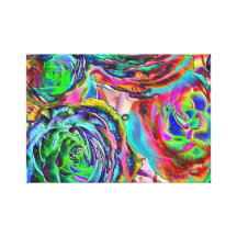 Roses colorés artistiques enveloppant la toile toile tendue