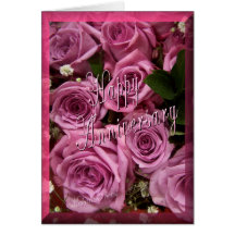Roses d'anniversaire cartes
