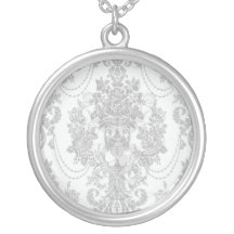 roses de damassé blancs et noirs bijouterie personnalisée