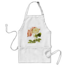Roses de damassé tablier