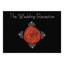 Roses de Decofied (la réception de mariage) Invitation Personnalisée