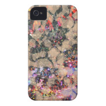 Roses de dentelle de Goth Coques iPhone 4