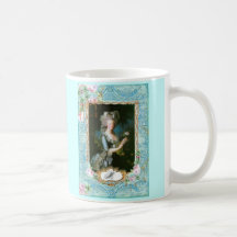 Roses de rose de dentelle de Marie Antoinette Tasse À Café