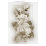 Roses de sépia carte de vœux