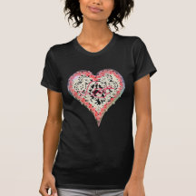 ROSES et DENTELLE de COEURS de CUPIDON par SHARON  T-shirts
