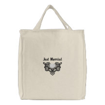 Roses et dentelle - juste Fourre-tout marié Sacs De Toile