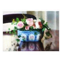 Roses et lierre roses bristols personnalisés