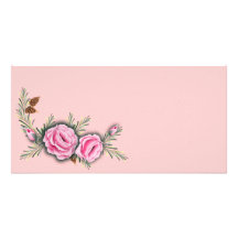 ROSES et PIN ROSES par SHARON SHARPE Photocarte Personnalisée
