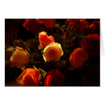 Roses I - Orange, rouge et gloire d'or Carte De Vœux