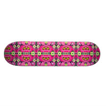 Roses indien, chaux sur le Paisley-Coeur noir Planche À Roulette