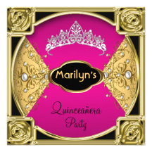 Roses indien de fête d'anniversaire de Quinceañera Invitations Personnalisées
