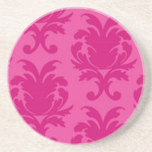 roses indien sur le motif chic rose de damassé dessous de verres