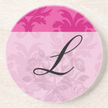 roses indien sur le motif chic rose de damassé dessous de verre