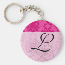 roses indien sur le motif chic rose de damassé porte-clefs