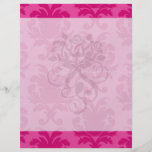 roses indien sur le motif chic rose de damassé prospectus personnalisés