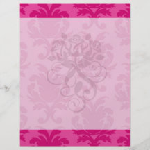 roses indien sur le motif chic rose de damassé prospectus personnalisés